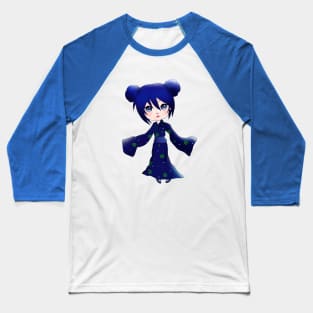 Blue Chibi Girl Baseball T-Shirt